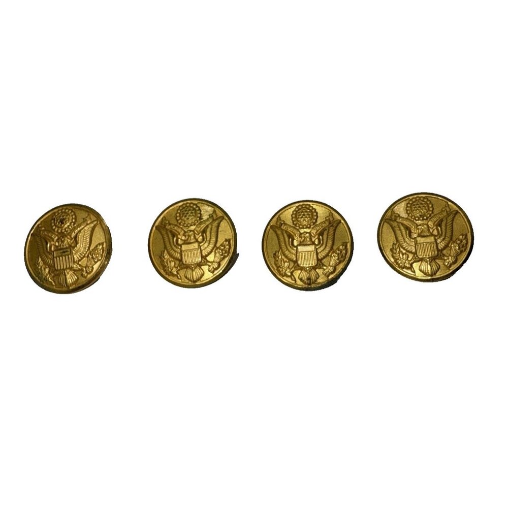 Vintage US Army Brass Eagle 7/8" Buttons World War Militaria Lot 4